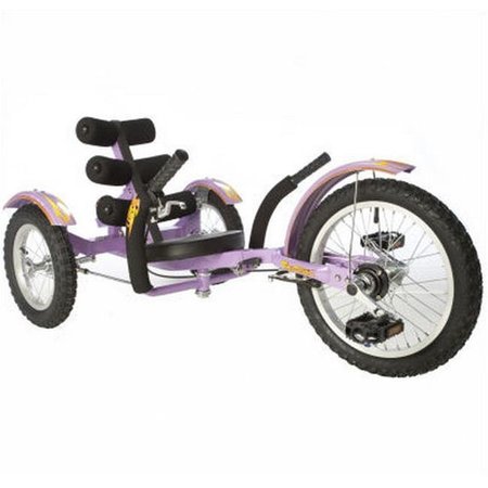 ASA PRODUCTS ASA Products Tri-201PL 16 in. Mobo Mobito Three Wheel Cruiser - Purple Tri-201PL